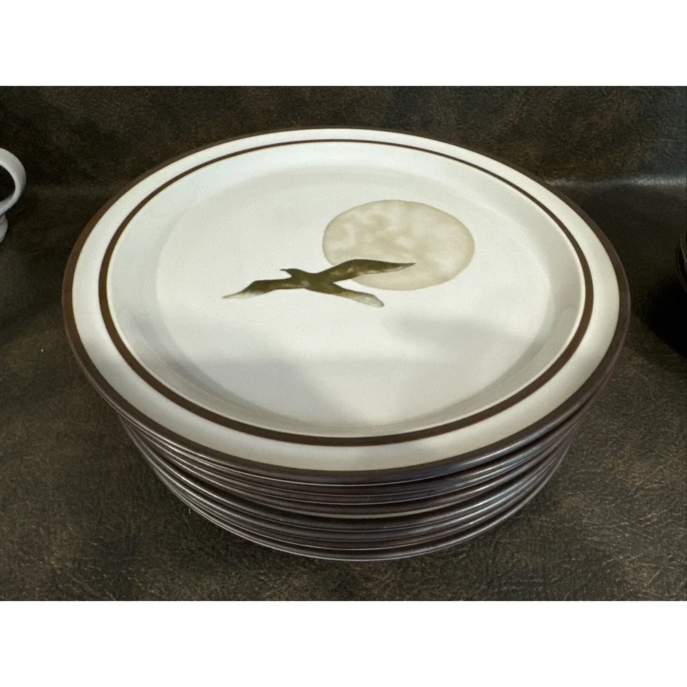 Noritake Stoneware *Moon Flight*‎ Dinner Plates, Soup Bowls, Coffee Cups